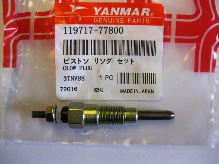 Glühkerze Kubota Yanmar M10x1,25 12 Volt Glühkerzen Glühstift 30mm 