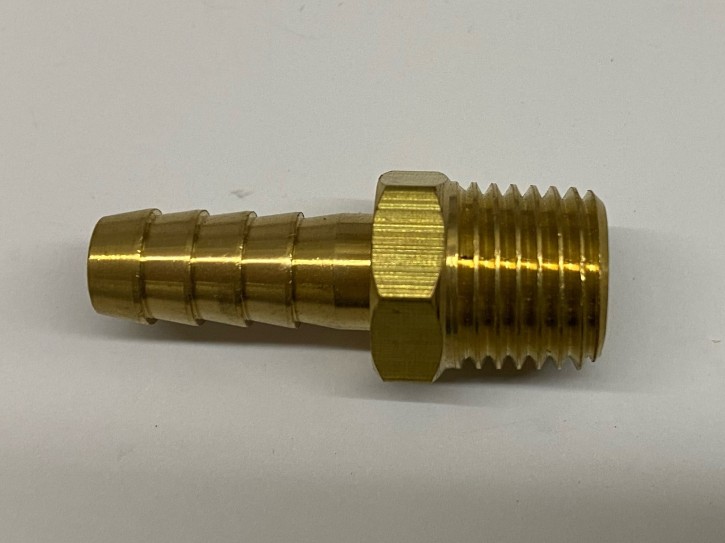 Messing Fitting gerade 1/4" NPT 8mm Schlauchanschluss Schlauchstutzen